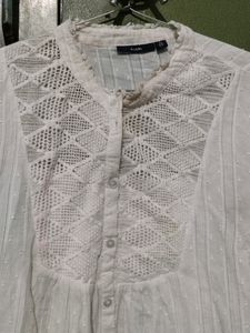 White Chikankari Top