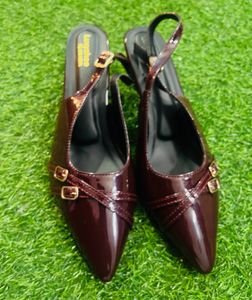 Chic Burgundy Slingback Heels