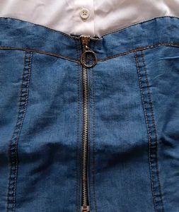 Chic Denim Corset Shirt – Stylish &amp; Trendy