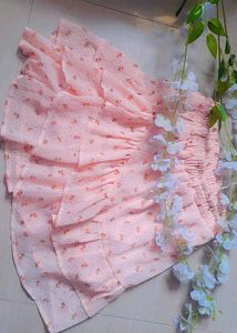 Girls Summer wear Skirt With Floral Wavy Design.