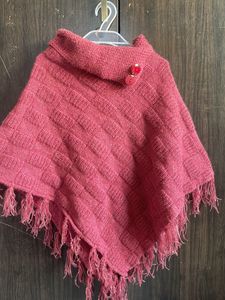 Pounchu Woollen Pink For Girls