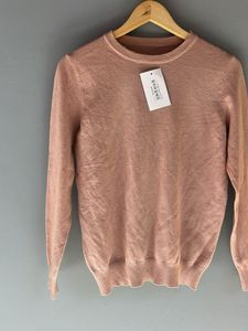 Pink Knit Pullover Sweater