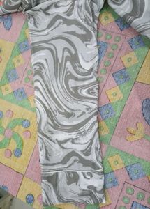 Fully Stitched Gray Swirl Print Coord Dress