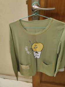 Cute Graphic Print Top