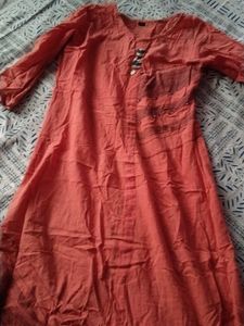 Peach Kurti with Unique Design