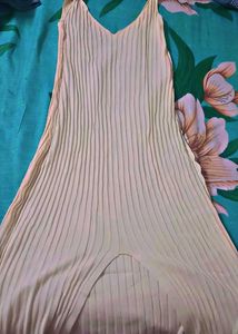 Ribbed Knit Midi Dress with Cardigan