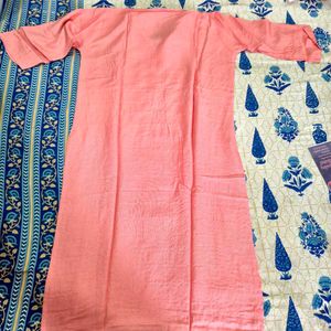 Peach Cotton Kurti