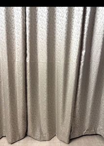 Floral Print Curtain Along With Sofa Cusion