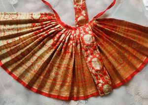 Red & Gold Banarasi Lehenga For Radha Rani