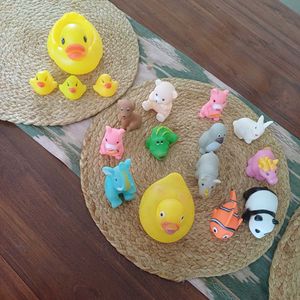 2 Sets Of Bath Toys (16 Pieces+ 1 Angry Bird Free)