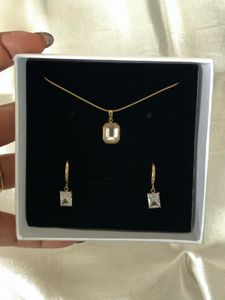 CZ Everyday Wear Necklace Set Anti-tarnish