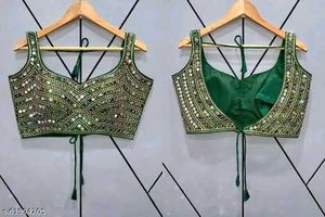 Red Mirror Work Blouse