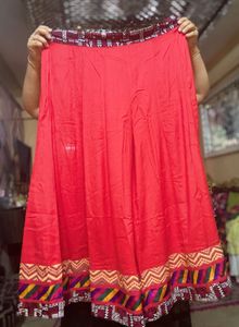 Red Ethnic Wide Legged  Navratri Palazzo