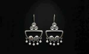 New Ethnic Silver Elephant Earrings