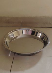 Stainless Steel Thaal Size - 12.5" x 2.5"