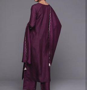 Purple Kurti Set With Dupatta | XXL