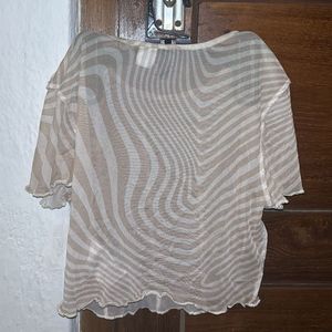 Sheer beautiful crop top In perfect condition
