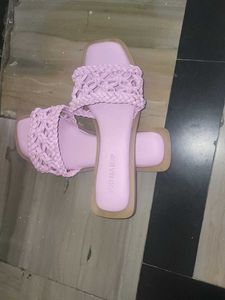 Primark baby pink Woven Slides