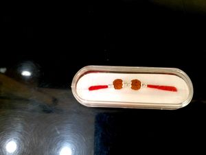 Rudraksh Rakhi Pure Silver