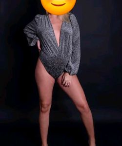 Sparkling Silver Bodysuit XL