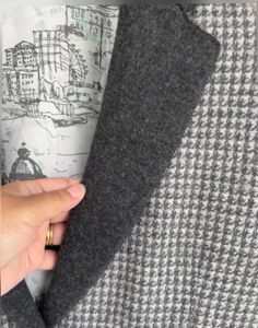 Grey Check Coat For Ladies