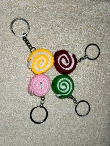 Cute Swirl Keychain four pcs