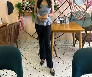 Grey Corset Type Top