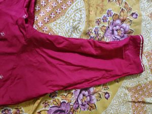 Libas Women Floral Yoke Design Kurta with Trousers