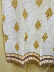 Cream Colour Work Kurti Beautiful!