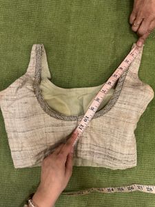 Khadi Beige Linen Blouse ✨