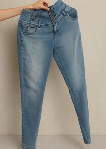 High-Waisted Light Wash Jeans