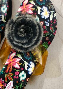 Multi Coloured Fancy Slippers For Women