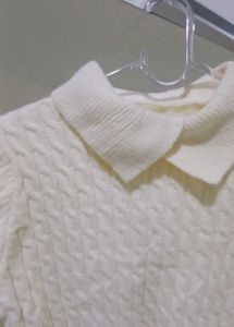 Cute Collared Knit Sweater