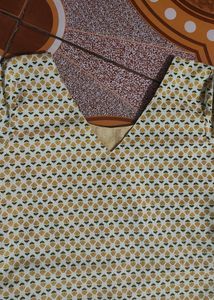 Printed Cotton Short Kurti With Bell Bottom Sleeve