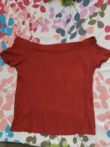 Red Off-Shoulder Top