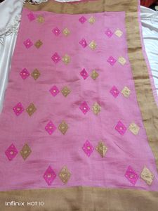 Baby Pink Colour Cotton Blended Saree