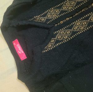Elegant Black woolen Kurta