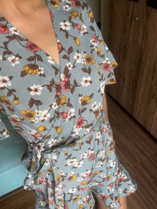 Shein Wrap Up Floral Dress