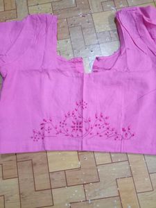 Pink Embroidered Blouse