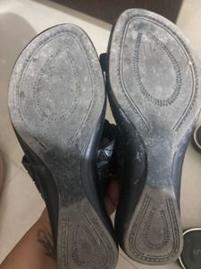 Catwalk Black Embellished Flats