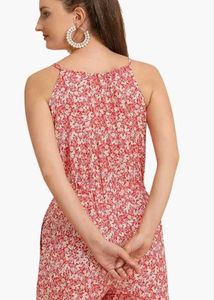 Floral Print Ruffled Jumpsuit