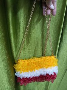 Ruffled Colorful Clutch