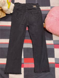 Stylish Black Flare Leg Jeans
