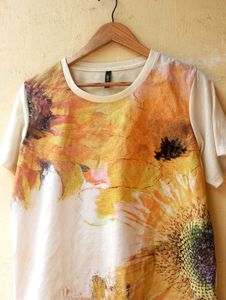 Sunflower Printed Imported T-Shirt Top (Women)