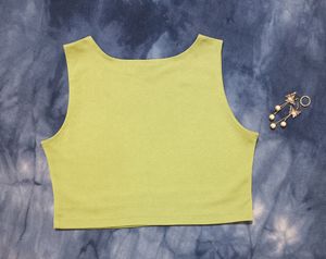 Green Crop Top