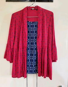 Zudio Red Empire Western Women&#39;s Top
