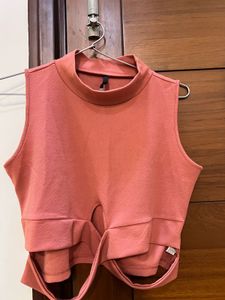 Cutout Mock Neck Top
