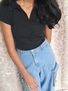 Blue Cargo Jeans FrOm Myntra