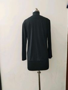 plus size Black Long Sleeve Top