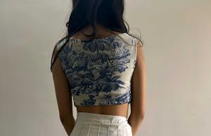 Blue Off Shoulder Top